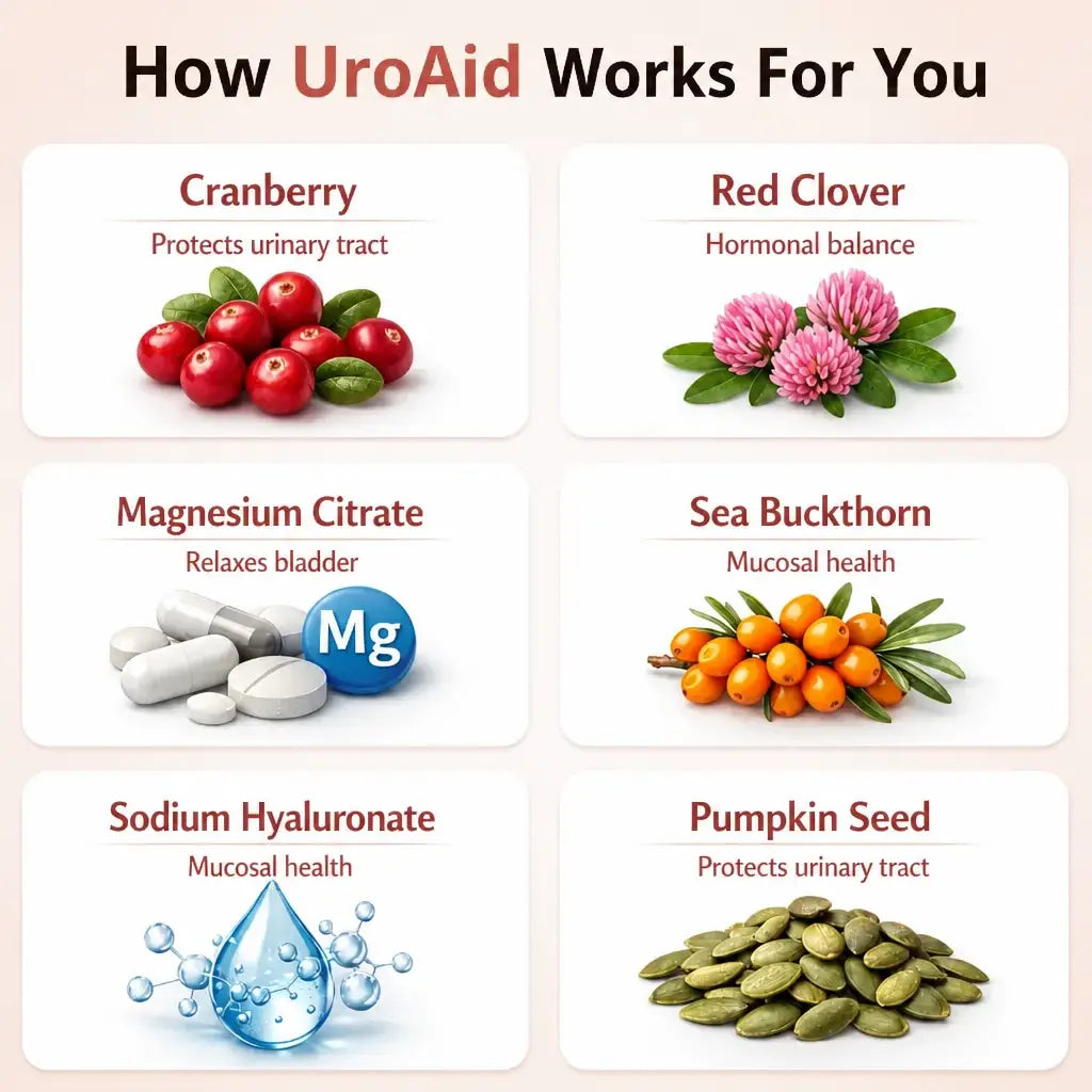 UroAid - Naturally Improves Bladder Leaks, Urgency and Nighttime Bathroom Trips