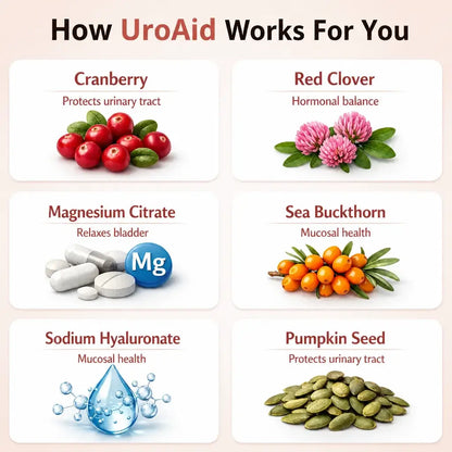 UroAid - Naturally Improves Bladder Leaks, Urgency and Nighttime Bathroom Trips
